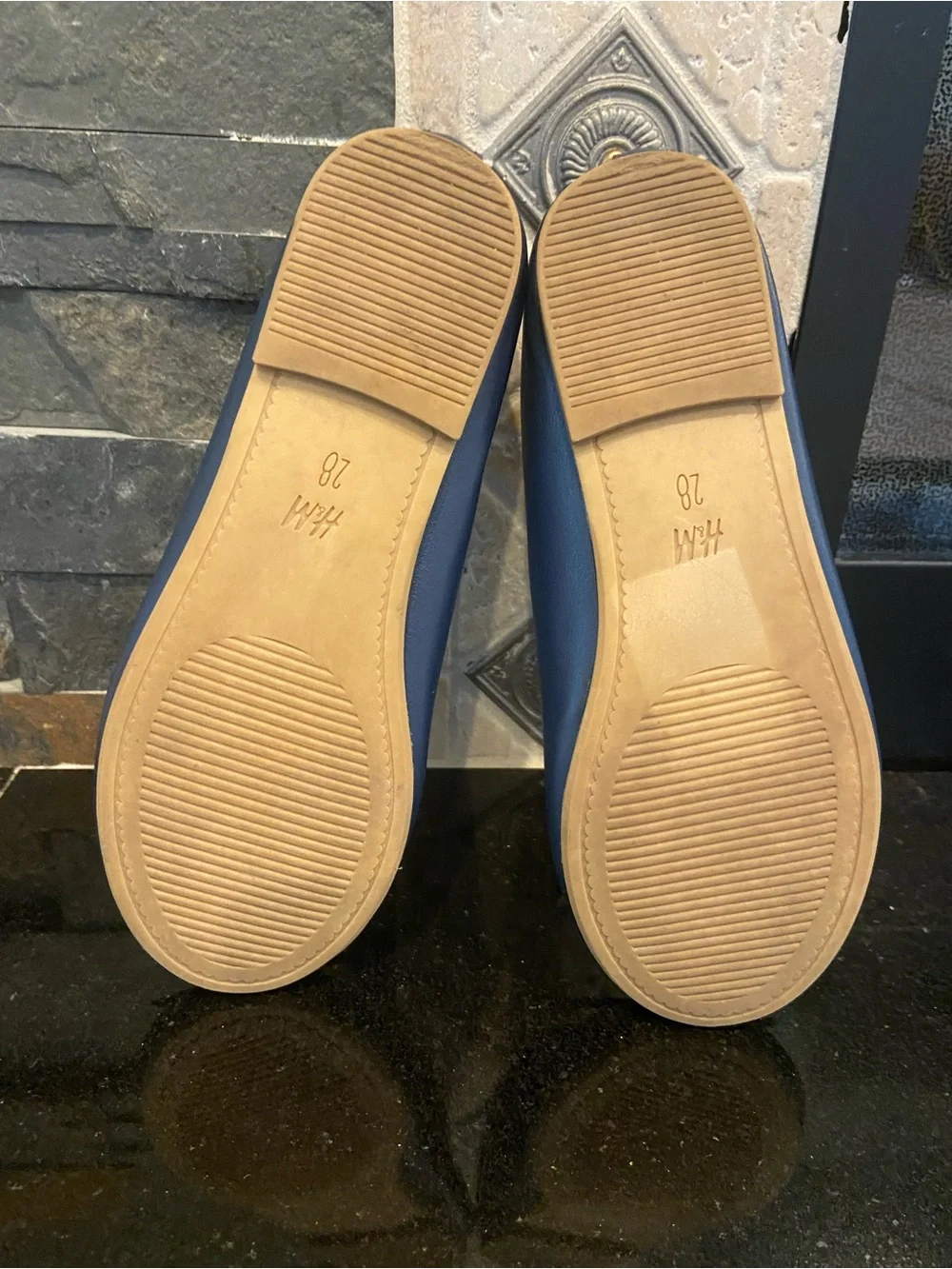 H&M Navy Blue Girls Mary Jane Ballet Flats with Bow